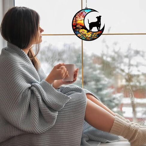 الكلب التذكاري suncatcher فقدان الكلب التعاطف هدية الحيوانات الأليفة ذكرى هدية الكلب شخصية زخرفة مع تاريخ الاسم لمحبي الحيوانات الأليفة in Kuwait