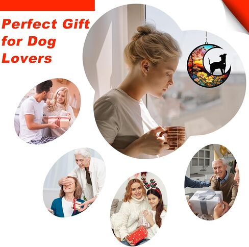 الكلب التذكاري suncatcher فقدان الكلب التعاطف هدية الحيوانات الأليفة ذكرى هدية الكلب شخصية زخرفة مع تاريخ الاسم لمحبي الحيوانات الأليفة in Kuwait
