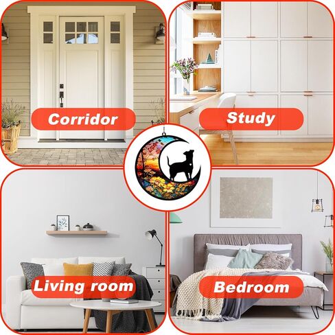 الكلب التذكاري suncatcher فقدان الكلب التعاطف هدية الحيوانات الأليفة ذكرى هدية الكلب شخصية زخرفة مع تاريخ الاسم لمحبي الحيوانات الأليفة in Kuwait