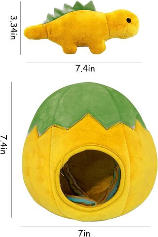 XIGGA Cave Interactive Dog Toys, Pet Plush Squeaky Hide and Seek Sturdy & Longlasting Dog Chew Toys Suitable for Small Medium Large Dogs Birthday Gifts(Dinosaur Eggs and Dinosaurs)-Blue in Saudi Arabia