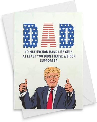Trump Dad Card | 5x7 Greeting Card | Dad USA Flag card | Christmas Card [00881] in Saudi Arabia