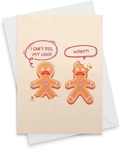 Funny Holiday Card - Gingerbread Man Card - Funny Christmas Card [00918] in Saudi Arabia