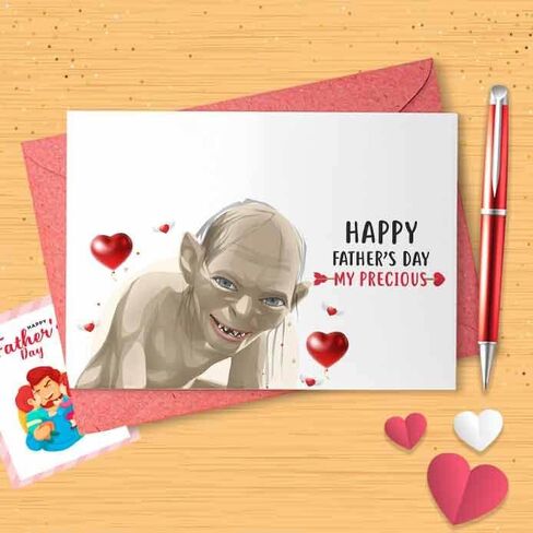 Funny 'My Precious' Father's Day Card - Card For Dad, Card For Him, Father's Day Card, Funny Card For Him, Funny Father's Day, Gift For Dad [00470] in Saudi Arabia