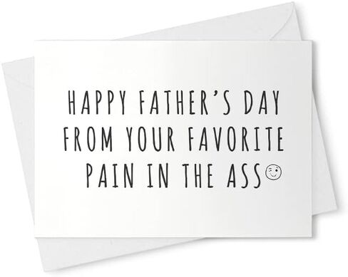 Happy Father's Day Card. Funny Fathers Day Card. From Daughter. From Wife. From Son. For Husband. Card For Dad. Favorite Pain [00266] in Saudi Arabia