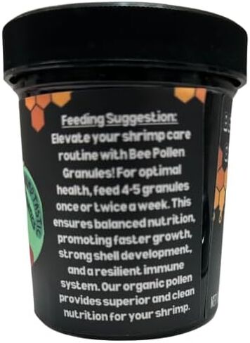 Shrimptastic Aquatics Bee Pollen Granules | Organic Superfood for Cherry Shrimp | Premium Aquarium Shrimp Food for Health & Growth | 2 oz Container in Saudi Arabia