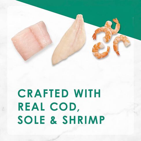 بورينا فانسي فيست طعام القطط الرطب الكلاسيكي، سمك القد، سمك النعل والروبيان، طعام القطط الرطب الخالي من الحبوب مع نكهات المأكولات البحرية، علبة 3 أونصة (عبوة من 12 قطعة) in Kuwait