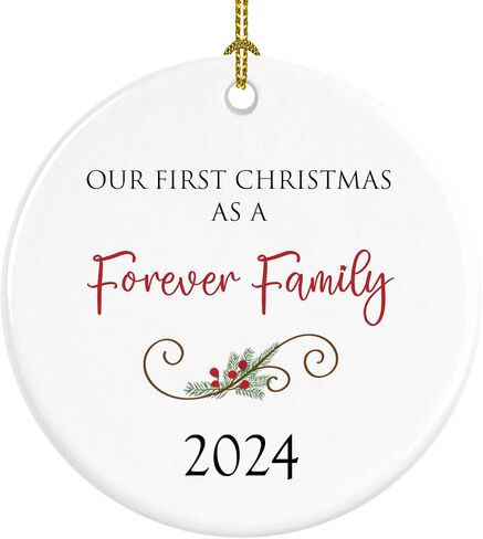 Gift for Adoption Adoption Christmas ornament First Christmas as a Forever Family 2024 in Saudi Arabia