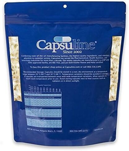 Capsuline PetCaps Size 3 Empty Gelatin Capsules for Cats and Dogs of all Life Stages, Chicken Flavored - 1000 Count| Hides Medicine Taste & Scent | Gluten Free, Kosher, Non-GMO Certified | Pure Bovine Pill Caps in Saudi Arabia