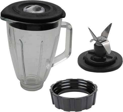 5 Cup 40 OZ round Glass Blender Pitcher&Container&Replaces jar with cross blade and Jar bottom, Compatible with Hamilton Beach Commercial Bar Blenders ：901,908, 909,910, 918, 919 (5-Cup Glass Jar) in Kuwait