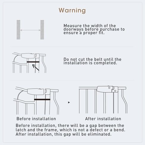 بوابة أطفال سهلة الخطوة 29.5-43.7 بوصة: بوابة أطفال آمنة للمشي على نطاق واسع للغاية للسلالم، بوابة كلب مثبتة بالضغط للمداخل، بوابة حيوانات أليفة طويلة الغلق تلقائيًا للمنزل مع باب كبير وقفل مزدوج آمن in Kuwait
