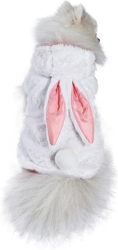 أزياء Mogoko المضحكة للكلاب والقطط والأرنب، فستان تنكرية لعيد الهالوين للحيوانات الأليفة، زي أرنب كبير للحيوانات الأليفة، غطاء رأس من الصوف للحيوانات ملابس دافئة (مقاس XL) in Kuwait