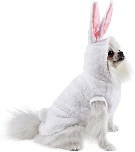 أزياء Mogoko المضحكة للكلاب والقطط والأرنب، فستان تنكرية لعيد الهالوين للحيوانات الأليفة، زي أرنب كبير للحيوانات الأليفة، غطاء رأس من الصوف للحيوانات ملابس دافئة (مقاس XL) in Kuwait