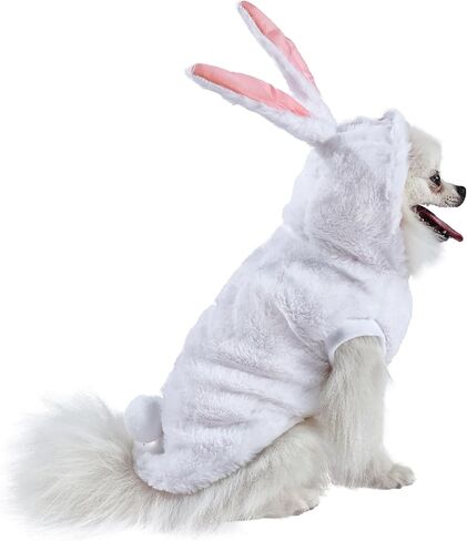 أزياء Mogoko المضحكة للكلاب والقطط والأرنب، فستان تنكرية لعيد الهالوين للحيوانات الأليفة، زي أرنب كبير للحيوانات الأليفة، غطاء رأس من الصوف للحيوانات ملابس دافئة (مقاس XL) in Kuwait