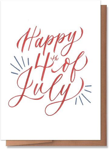 بطاقة Wunderkid Happy 4th of July، عيد الاستقلال (بطاقة واحدة، فارغة من الداخل) in Kuwait