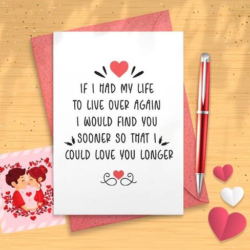 Cute Anniversary/Valentine Card - Romantic Card, Cute Love Card, Romantic Valentines Day, Greeting Card, Love Greeting, For Boyfriend Girlfriend [00440] in Saudi Arabia