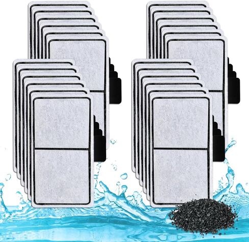24 عبوة من خراطيش الفلتر المتوافقة مع عنصر Top Fin EF-S، ترقية فلتر حوض السمك لـ BF5 BETTAFLO، خراطيش فلتر EF-S المتوافقة مع خزان الأسماك ذو الزعانف العلوية in Kuwait