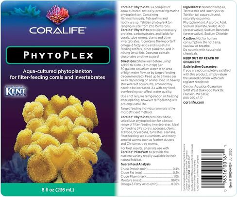 Coralife Saltwater Fish Tank Aquarium Phytoplex Aqua Cultured Phytoplankton, 8 oz in Saudi Arabia
