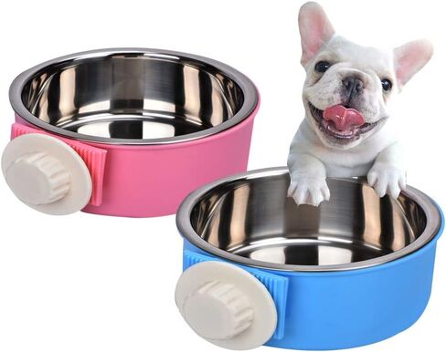 Cage Feeder Bowl for Small Pet, Food Water Feeder Bowl Dish with Bolt Holder for Pet Dog Cat Bird in Saudi Arabia