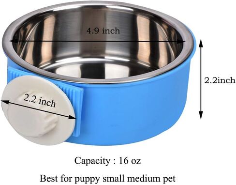 Cage Feeder Bowl for Small Pet, Food Water Feeder Bowl Dish with Bolt Holder for Pet Dog Cat Bird in Saudi Arabia