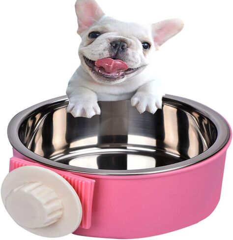 Cage Feeder Bowl for Small Pet, Food Water Feeder Bowl Dish with Bolt Holder for Pet Dog Cat Bird in Saudi Arabia