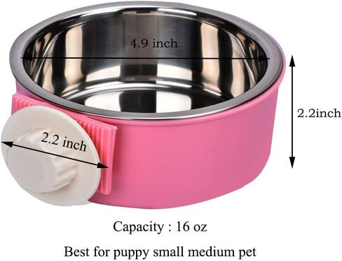 Cage Feeder Bowl for Small Pet, Food Water Feeder Bowl Dish with Bolt Holder for Pet Dog Cat Bird in Saudi Arabia