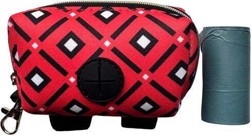 Dog Poop Bag Holder for Leash - Bag Dispenser Pouch with Clip- On, Pet Waste Bag Holder. (Red) in Saudi Arabia