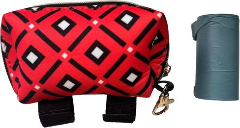 Dog Poop Bag Holder for Leash - Bag Dispenser Pouch with Clip- On, Pet Waste Bag Holder. (Red) in Saudi Arabia