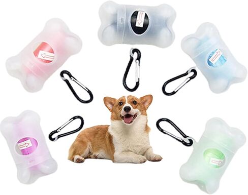 5 قطع من البلاستيك الشفاف لأكياس براز الكلاب، موزع على شكل عظمة، أكياس التخلص من نفايات الحيوانات الأليفة، حامل أكياس نفايات الكلاب، موزع أكياس قمامة الحيوانات الأليفة، حاوية نفايات الكلاب المحمولة in Kuwait