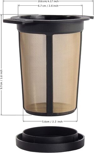Reusable Stainless Steel Coffee and Tea Infusing Mesh Brewing Basket, Large, Black in Saudi Arabia