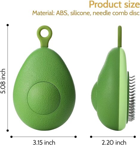 Cat Brush for Shedding,Self Cleaning Cat Brushes for Short Long Haired Cats Pet Grooming Brush,Easily Removes Mats, Tangles, and Loose Fur,Hair Slicker Brush for Pet Massage (Green) in Kuwait