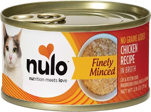 Nulo Grain-Free Finely Minced Wet Canned Cat & Kitten Food, Chicken in Broth, 2.8 Ounce, 12 Cans in Saudi Arabia