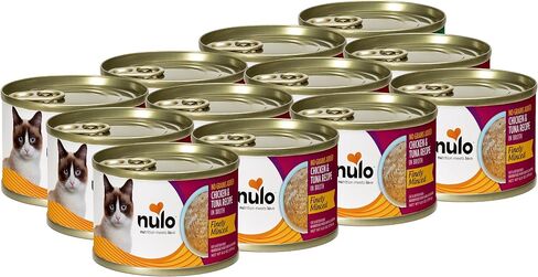 Nulo Grain-Free Finely Minced Wet Canned Cat & Kitten Food, Chicken in Broth, 2.8 Ounce, 12 Cans in Saudi Arabia