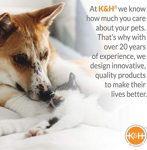 K&H Pet Products سرير كلب مرتفع للتبريد في الهواء الطلق، سرير كلب مرتفع محمول، معدات تخييم شبكية للحيوانات الأليفة قابلة للغسل، سرير أرجوحة للقطط بإطار معدني شديد التحمل، سرير سرير للكلاب من الداخل والخارج، صغير باللون الأزرق/الأسود in Kuwait