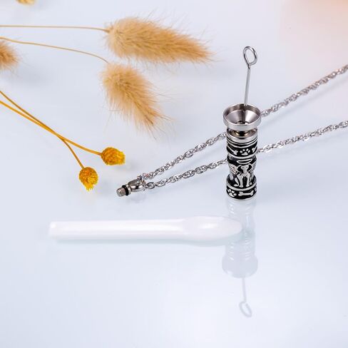 Pet Angel Ashes Necklace Cylinder Memorial Urn Necklace for Ashes Dog Urn Locket Ashes Keepsake Pet Cremation Jewelry for Ashes in Saudi Arabia
