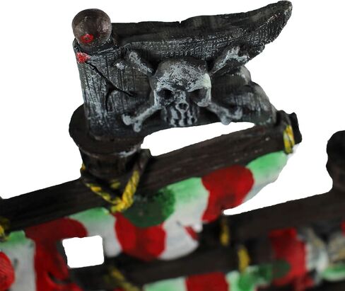 Penn-Plax Deco-Replicas Striped Sail Shipwreck Aquarium Decoration – Safe for Freshwater and Saltwater Fish Tanks – Medium in Saudi Arabia