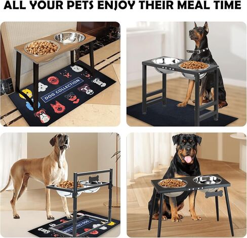 طقم أوعية للكلاب من الفولاذ المقاوم للصدأ مكونة من 7 أكواب للطعام والماء، مقاوم للصدأ، وعاء معدني للكلاب متوسطة الحجم وكبيرة الحجم، 58 أونصة in Kuwait