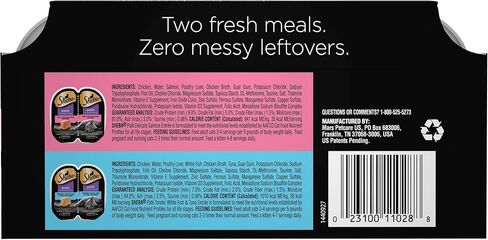 Sheba Perfect Portions Multipack Delicate Salmon and Tender Whitefish & Tuna Entrees Wet Cat Food, 2.64 oz., Count of 12 in Saudi Arabia