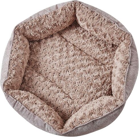 JOYELF Dog Bed Washable Calming Pet Bed, Anti Anxiety Cat Bed & Sofa, Cute Plush Pet Bed for Medium Dog and Cat - Medium Hexagon in Saudi Arabia