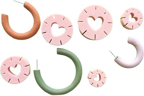 Jinnyous Jewellery Hoop Guide Polymer Clay Cutter Cookie Cutter Set of 5 in Kuwait