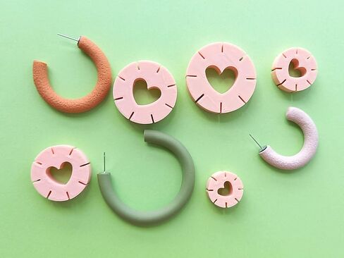 Jinnyous Jewellery Hoop Guide Polymer Clay Cutter Cookie Cutter Set of 5 in Kuwait