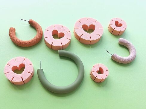 Jinnyous Jewellery Hoop Guide Polymer Clay Cutter Cookie Cutter Set of 5 in Kuwait