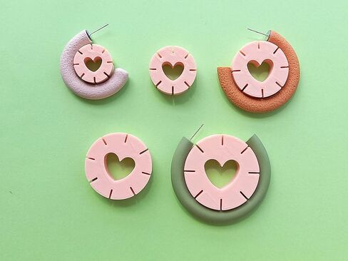 Jinnyous Jewellery Hoop Guide Polymer Clay Cutter Cookie Cutter Set of 5 in Kuwait