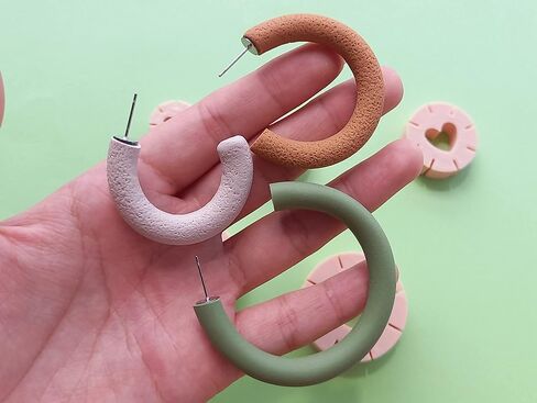 Jinnyous Jewellery Hoop Guide Polymer Clay Cutter Cookie Cutter Set of 5 in Kuwait