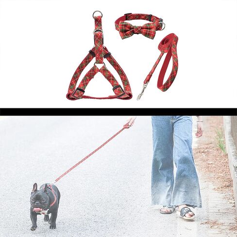 Dog Collars, Harnesses & Leashes Set,Anti Pull Adjustable Nylon Halter Harness,Easy Fit for Small,Medium Dogs and Cats,Pets Trainning and Easy Walk in Saudi Arabia