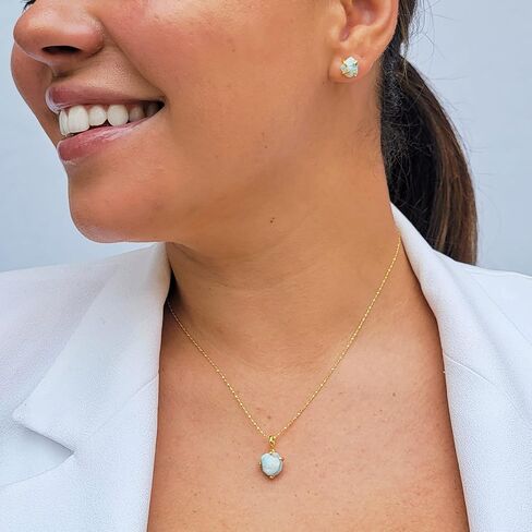 Natural raw peridot chain pendant necklace with yellow gold over 925 sterling silver, august birthstone dainty solitaire gift for her, uniquelan jewelry (peridot) in Kuwait