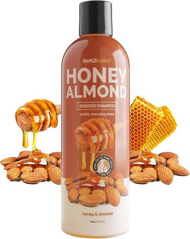 شامبو الكلاب بالعسل واللوز من بارك تو بيسكس، 16 أونصة - مزيج عشبي فريد من نوعه، يخفف من جفاف الجلد، ويحمي ويصلح الجلد والمعطف in Kuwait