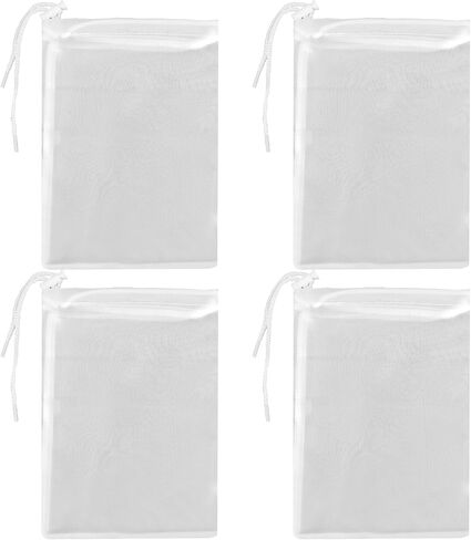 4 Packs Aquarium Media Bag Media Filter Bag Extra Fine 180 Filter Bags with Drawstring, Tanks Filter Media Bags Aquarium Filter Bags Fish Tank Media Mesh Filter Bags(8.7"*5.9") in Saudi Arabia