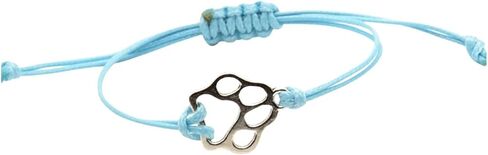 Fuqimanman2020 Puppy Dog Paw Print Bracelet Handmade Adjustable Strings Pet Memorial Sympathy Gift for Women Men Dog Lover Loss of Dog Gift in Saudi Arabia