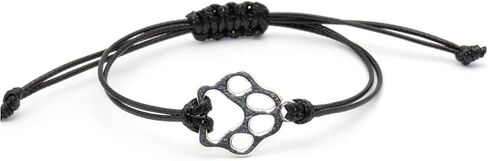 Fuqimanman2020 Puppy Dog Paw Print Bracelet Handmade Adjustable Strings Pet Memorial Sympathy Gift for Women Men Dog Lover Loss of Dog Gift in Saudi Arabia