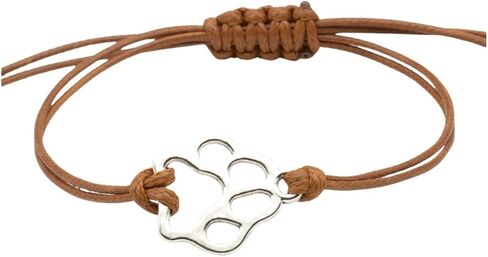 Fuqimanman2020 Puppy Dog Paw Print Bracelet Handmade Adjustable Strings Pet Memorial Sympathy Gift for Women Men Dog Lover Loss of Dog Gift in Saudi Arabia